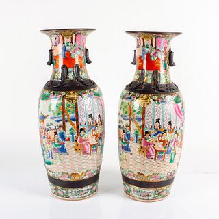 Pair of Chinese Ceramic Decorative Vases