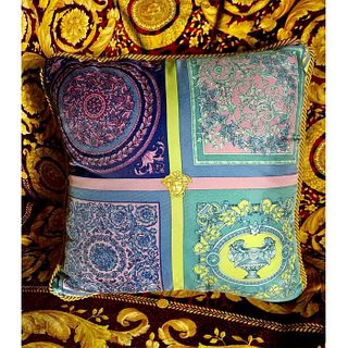 Versace Pillow Silk Signature Pattern