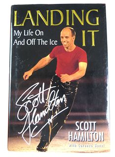 Scott Hamilton Signed Autographed Hardcover Book Landing It JSA