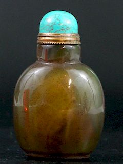 Chinese Agate Snuff Bottle. 中国玛瑙鼻烟壶
