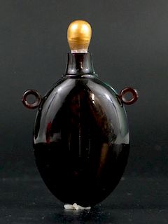 Chinese Amber Snuff Bottle 中国玛瑙鼻烟壶