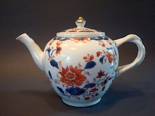 ANTIQUE Chinese Red Imari Teapot, 18th C 中国古代釉里红茶壶，18世纪