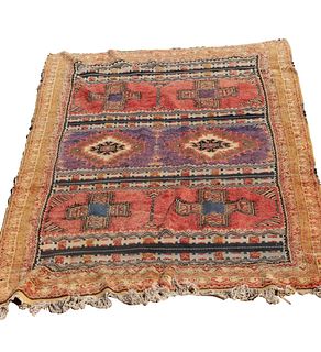 Early 20th Century antique handmade tribal Berber Rug