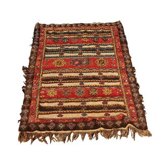 1920s Bohemian handwoven Berber rug