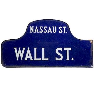 WALL STREET AND NASSAU STREET SIGN