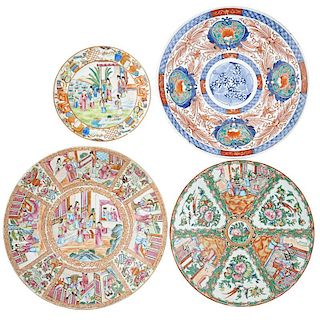 CHINESE AND JAPANESE PORCELAIN CHARGERS