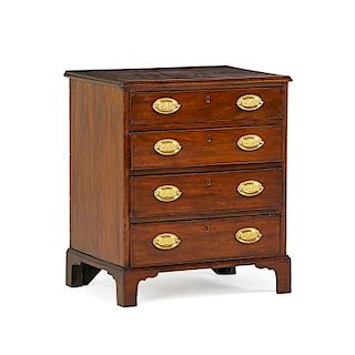 GEORGE III STYLE MAHOGANY CHEST OF DRAWERS