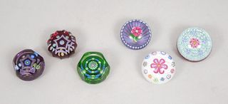 (3) Perthshire Art Glass Miniature Paperweights.