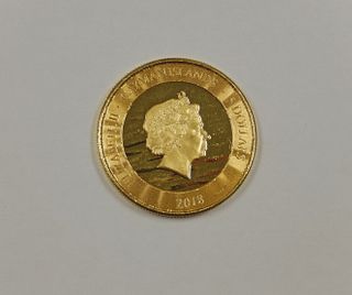 2018 Cayman Islands $5 Gold Coin.