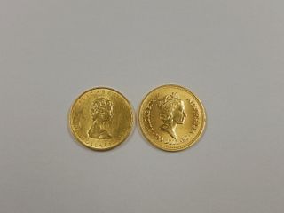 1980 Canada $50 & 1987 Australia $100 Gold Coins.