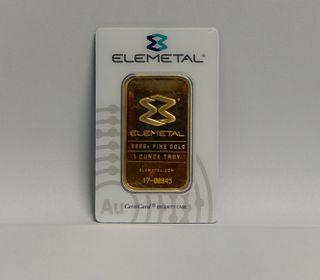 Elemetal  1 Troy Ounce Gold Bar.