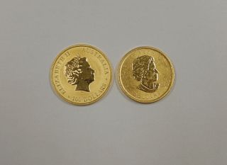 2011 Canada $50 & 2018 Australia $100 Gold Coins.