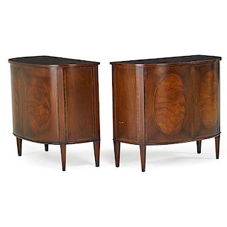 PAIR OF GEORGE III STYLE MAHOGANY COMMODES