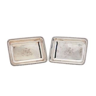 PAIR OF PAUL STORR STERLING SILVER DISHES