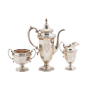 WILLIAM B. DURGIN CO. STERLING SILVER COFFEE SET