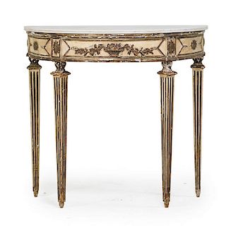 ITALIAN NEOCLASSICAL PAINTED CONSOLE