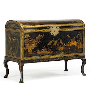 DUTCH LACQUER CHEST ON STAND