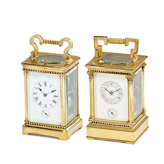 ASSEMBLED PAIR OF CARRIAGE CLOCKS