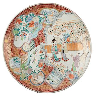 TWO JAPANESE IMARI PORCELAIN CHARGERS