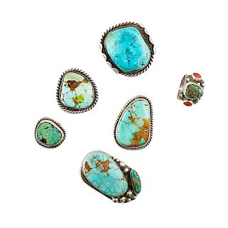 NATIVE AMERICAN TURQUOISE RINGS