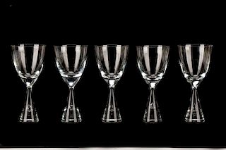 Set of 10 Holmegaard Princess Wine Glasses, Signed