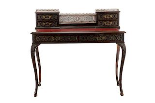 English Ladies Leather Inset Writing Table