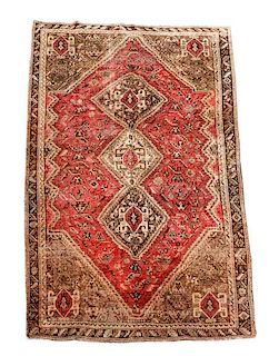 Hand Woven Persian Qashghi Rug 5' 6" x 9' 3"