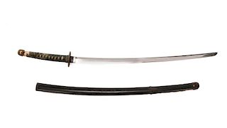 19th C. Japanese Katana Sword with Tiger Menuki