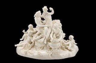 Nymphenburg Glazed White Porcelain Group