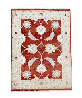 Hand Woven Sultanabad Area Rug 5' 1" x 6' 10"