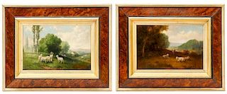 Collection Of Two Continental Pastoral Landscapes