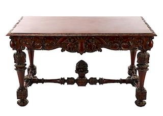 Renaissance Revival Style Mahogany Library Table
