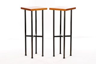 Pair, Contemporary Industrial Style Pedestals