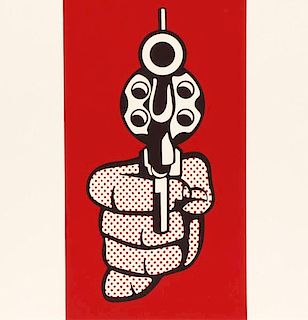 After Lichtenstein, "The Gun", Printed 1968