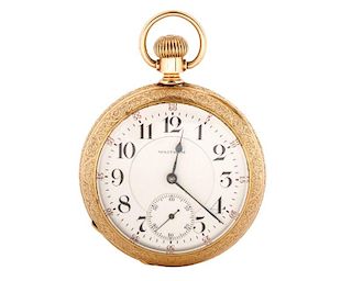 1906 Waltham 18s Open Face Gold Fill Pocket Watch