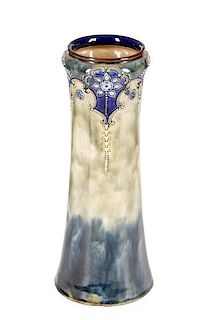 Royal Doulton Blue & Green Neoclassical Vase