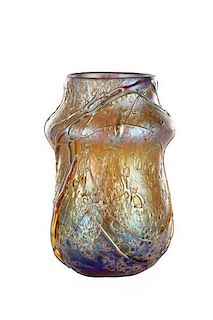 American Contemporary Studio Art Glass Vase