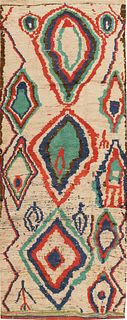 Vintage Moroccan Rug 10 ft 4 in x 4ft (3.14m x 1.21m)