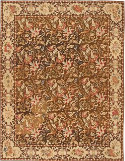 Antique English Needlepoint Rug 7 ft 9 in x 6 ft 3 in (2.36 m x 1.9 m)