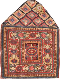 Antique Tribal Persian Kurdish Bag 2 ft 2 in x 1 ft 8 in (0.66 m x 0.51 m)