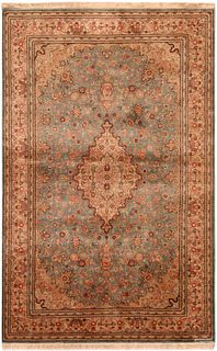 Vintage Persian Silk Qum Rug 5 ft x 3ft 2 in (1.52m x 0.96m)