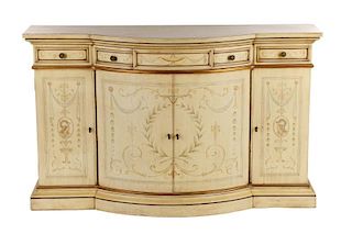 Karges Neoclassical Motif Breakfront Console