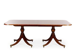 Kittinger Mahogany Twin Pedestal Dining Table