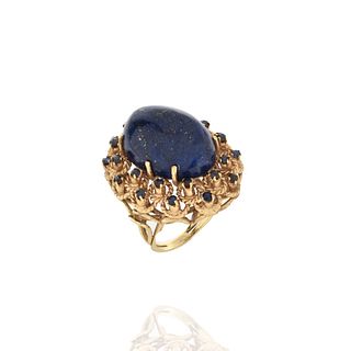 Sapphire, Lapis and 14K Ring