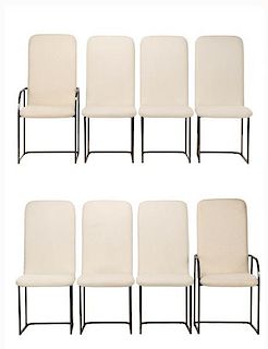 Set of 8 Milo Baughman Chrome Dining Chairs