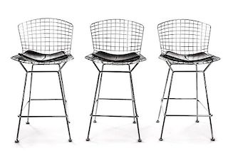 Set of 3 Harry Bertoia for Knoll Counter Stools
