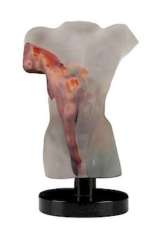Dino Rosin Glass "Adonis" Sculptural Bust