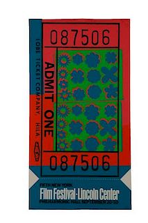 After Warhol, Lincoln Center Poster, "Ticket"