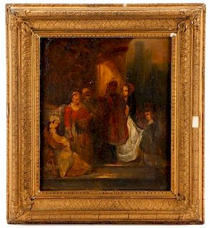 Continental, "Adoration Of The Pauper's Child" Oil