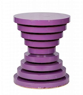 Purple Postmodern Tapered Circular Table Base